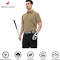 Mens Golf Shirt Moisture Wicking Dry Fit Performance Sport Short Sleeve Striped Golf Polo Shirts for Men