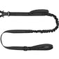 ICEFANG Tactical Dog Leash,K9 Training Walking Bungee Lead with 2 Control Handle,Heavy Duty Quick Release Metal Clasp,Hands Free D-Ring for Medium Large Dogs (6ft,Reflective Black)