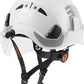 GREEN DEVIL Safety Helmet Hard Hat with Chin Strap Vented Lightweight Adjustable Hardhat for Men Women with Hi-Viz Design Ideal for Tree Climbing Work at Height