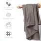 100% Cotton Herringbone Blankets, 90"X90" Queen, Throw Blanket for Bed All Season Cotton Blanket, Cozy Blanket,Throws & Bed Blanket, Throw Blanket for Couch, Modern Home Decor -Charcoal Grey
