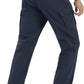TACVASEN Men's Winter Pants 9 Pockets Fleece Snow Hiking Pants Water-Resistant Warm Softshell Thick Tactical Pants
