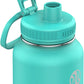 Takeya Actives Water Bottle with Spout Lid - Bottle with Double Stainless Steel Insulation - Dishwasher Safe & BPA-Free - Bottle with Spout Lid & Removable Bumper - 32 oz, Teal