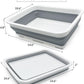 Fhiny 2PCS Open Cat Litter Box, Kitten Potty Pan Semi-Enclosed Foldable Waterproof Travel Toilet Low Entrance for Indoor Cats Small Pet Kitty Rabbit Supplies Easy to Clean and Assemble