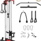Mikolo Wall Mount Cable Station, Cable Crossover Machine with Dual Pulley System and 18 Adjustable Positions for Home Gym Fitness Equipment