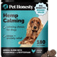Hemp Calming Chews for Dogs - Dog Anxiety Relief, Dog Calming Treats with Hemp + Valerian Root, Melatonin for Dogs - Helps Aid with Thunder, Fireworks, Chewing & Barking (Chicken 180 ct)