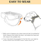 Dog Goggles Large Breed, UV Protection Dog Sunglasses with Sponge Pad and Adjustable Strap, Windproof Dustproof Anti-Fog Eye Protection Glasses for Outdoor Driving Riding, Black