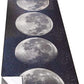 QiyI Yoga Mat Towel with Corner Pockets, Non Slip Sweat Absorbent Hot Yoga Towels, Soft Yoga Blankets with Travel Bag, Skidless Mat Cover for Workout, Gym, Fitness - 70"x26", Moon Cycle
