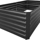 8x3x2FT Metal Raised Garden Bed Kit, Galvanized Outdoor Garden Bed Planter Box for Vegetables, Flowers, Herbs, Succulents and More, Black