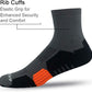 AKOENY Men's Performance Athletic Cushioned Quarter Ankle Socks (6 Pairs)