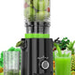 Cold Press Juicer - 5.3" Large Feed Chute Juicer Machines for Whole Vegetables & Fruits, 99% High Juice Yield, Quiet & Easy to Clean Slow Masticating Juicer, BPA-Free, Preserves More Nutrients (Black)