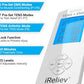 iReliev TENS Unit + EMS Muscle Stimulator Comes with 14 Therapy Modes, Premium Pain Relief and Recovery System, Rechargeable, Large Back Lit Display, Large and Small Electrode Pads