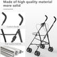 Pet Stroller with 4 Wheels for Small/Medium Pets, Portable Travel Foldable Carrier Jogger for Dog Cat Puppy Kitty, Rear Wheel Breaks, Storage Basket, Visible Mesh with Weather Cover (Black)