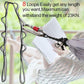 DASKING 23KN (5070 lbs) Heavy Duty Climbing Straps - 2 Pack Adjustable Daisy Chain Webbing for Aerial Yoga, Hammock, Fitness & Rigging - CE/EN566 Certified, Red/Grey