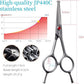 4.5" Straight Dog Scissors for Grooming Face and Paws with Safety Round Tip for Small Dogs Cats Face Paw Ears Trimmer Cat Grooming Scissors(4.5" Straight, Gray)