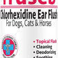 All Natural Ear Flush for Dogs & Cats, Ketoconazole & Chlorhexidine Ear and Vet-Strength Ear wash with a Light Scent (USA) (Ketoconazole & Chlorhexidine Ear Flush, 12 oz)