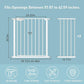 WAOWAO Triple Lock Baby Gate Extra Wide 57.87-62.59" Pressure Mounted Walk Through Swing Auto Close Safety White Metal Dog Pet Puppy Cat for Stairs,Doorways,Kitchen