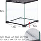 REPTIZOO Small Glass Tank 8 Gallon, Top Opening Terrarium 12" x 12" x 12" Leopard Gecko Tarantula Young Lizard Hermit Crab Frog Insects Breeding Tank