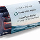 Oceanfoam Ripple Travel Foam Roller (11" x 3.35") Firm Mini Foam Roller for Physical Therapy, Deep Tissue Massage, Back Pain - High Density, Wave Textured - Yoga (Red, Dark Navy & Natural Marbled)
