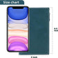 Genuine Leather Travel Passport Wallet, Slim RFID Blocking Holder for Secure Travel and Document Organization (Blue)