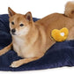 FUNNY FUZZY 2 in 1 Dog Bed Crate Pad Mat, Washable Reversible Pet Floor Mats,Fluffy Kennel Pad for Small Large Sized Dog,Indoor Cats,Sleeping Mattress,35.4" × 22.8", Midnight Blue