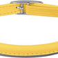 OOPSDOGGY Rolled Leather Cat Collar with Bell, Reflective Kitten Collars with Buckle Include Safety Elastic Strap - Adjustable Small Pet Collars for Boy Girl Cats (Yellow)