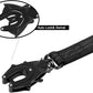 ICEFANG Tactical Dog Leash,K9 Training Walking Bungee Lead with 2 Control Handle,Heavy Duty Quick Release Metal Clasp,Hands Free D-Ring for Medium Large Dogs (6ft,Reflective Black)