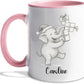 Cute Elephant Coffee Cup With Name, Personalized Elephant Lover Coffee Mug Gift For Men Women Kids Children, Awesome Animal White Ceramic Teacup 11 Oz 15 Oz, Custom Name Elephants Accent Coffee Mug