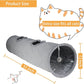 Cat Tunnel for Indoor Cats, 51×12 inch Foldable Big Cat Tunnel, Grey Suede Pet Tunnels with Two Peepholes and a Bubble Ball