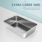 IKITCHEN Stainless Steel Cat Litter Box, Large Metal Litter Box for Cats, Never Absorbs Odors,Stain Free, Rustproof, Non Stick Smooth Surface 23.5" L x 15.5" W x 6" H