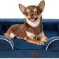 Comfort Expression Small Dog Beds Waterproof Orthopedic Foam Dog Sofa Beds for Small Dogs Comfy Pet Bed with Washable Removable Cover & Non-Slip Bottom(X-Small,Navy Blue)