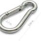 sprookber Stainless Steel Carabiner Spring Snap Hook - 304 Stainless Steel Heavy Duty Clips, Set of 4