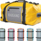 110L Waterproof Duffel Bag Heavy Duty Dry Bag Outdoors Large Storage Sack Zipper Marine Duffle Motorcycle Luggage,Strap Adjustable for Kayaking,Boating,Camping,Beach Rafting Fishing Yellow