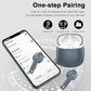 Wireless Earbuds, Bluetooth 5.4 Headphones in Ear with Noise Cancelling Mic, Bluetooth Earbuds Stereo Bass, IP7 Waterproof Sports Earphones, 32H Playtime USB C Charging Ear Buds Gray for Android iOS