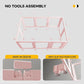Clear Acrylic Plastic Dog Playpen - Clear Dog Play Pen - Easy Assemble Acrylic Dog Playpen - Puppy Playpen, Cat Playpen, Small Animal Playpen, Dog Play Pen Indoors (Pink-23.6" H, 10PCS)