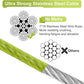 Tie Out Cable for Dogs,20FT Dog Leads,Heavy Duty Tie Out Cable for Large Dogs Up to 125lbs,Durable Dog Runner Tether Line for Outdoor,Yard