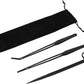 Mandala Crafts Black Stainless Steel Aquascaping Tools Kit – Aquarium Plant Tools with Tweezers and Scissors for Fish Tanks, Hospital Tanks, Goldfish Bowls, Aquariums, and Terrariums