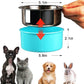 HERCOCCI Dog Crate Bowl, Removable Stainless Steel Pet Kennel Cage Hanging Food Bowls and Water Feeder Coop Cup Prevent Overflow for Puppy, Medium Dog, Cat, Rabbit, Ferret (3PCS)