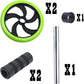 AB Wheel Roller, Exercise Abdominal Fitness Wheel, Work-out Strength-Training Roller, 11"W