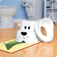 Squatty Potty Kids Toilet Step Stool Set, Potty Pet Bear Cub Base with Training Seat