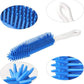 LandHope 2 Pack Pet Hair Removal Tool Pet Hair Remover Rubber Cat Hair Remover Portable for Carpet Clothes Furniture Sofa Leather Car Seat Bath with Massage Effect (Green + Blue)