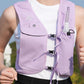 Running Vest for Women Men, USA Original Patent, Adjustable Chest Straps Running Hydration Vest with 500ml Soft Flask, Lightweight Reflective Hydration Backpack for Marathon