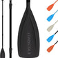 Paddle Board Paddle Detachable, Stand Up Paddle for Adults with Double Locks, Kayak Paddle Adjustable with Glass Fiber Blade, Floating Paddle Board Oar with Lightweight