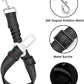 SlowTon Dog Seat Belt Harness for Car, Dog Car Harness Adjustable Mesh Breathable & Dog Seatbelt Safety Tether with Elastic Bungee for Small Medium Large Pets(Pink, Single Clip, S)