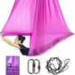 Aerial Yoga Hammock L:5M W:2.8M 5.5 Yards Aerial Pilates Silk Yoga Swing Set with 2000 Ibs Load Include Daisy Chain, Pose Guide