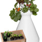 Farmstand Starter Kit + 12 Seedling Credits | Tiny Hydroponic Growing System Kit | Self-Watering Outdoor Vertical Garden Planter Tower | 3ft 8in | Made in USA
