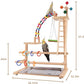 Bird Playground, Perch Stand Parrot Playstand Play Gym with 2 Perches Stand Windmill Toys, Playpen for Parakeet Conure Cockatiel Lovebird Budgie Caique, Exercise Playgym with feeding Cups