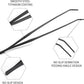 Aquarium Tweezers Extra Long 15 inches Feed Tong Clamps - FEITA Straight and Curved Stainless Steel 38cm Tweezers Set for Fish Tank Plants Aquascape Tools & Reptile Feeding Tongs - Black 2Pcs