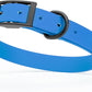 Dogline Biothane Waterproof Dog Collar Strong Coated Nylon Webbing with Black Hardware Odor- Proof for Easy Care Easy to Clean High Performance Fits Small Medium or Large Dogs, Cerulean Blue
