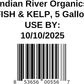 Fish & Kelp Blend Fertilizer - Omri Fertilizer for Plants (5 Gallons) - Liquid Organic Fish and Kelp for Turf, Flowers, Shrubs, Plants, Fruits & Vegetables