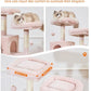 Taoqimiao Cat Tree, 68-Inch Cat Tree Cat Tower for Indoor Cats, Plush Multi-Level Cat Condo with 6 Scratching Posts, 2 Perches, 2 Caves,Hammock, 3 Pompoms,MS020SP Jelly Pink